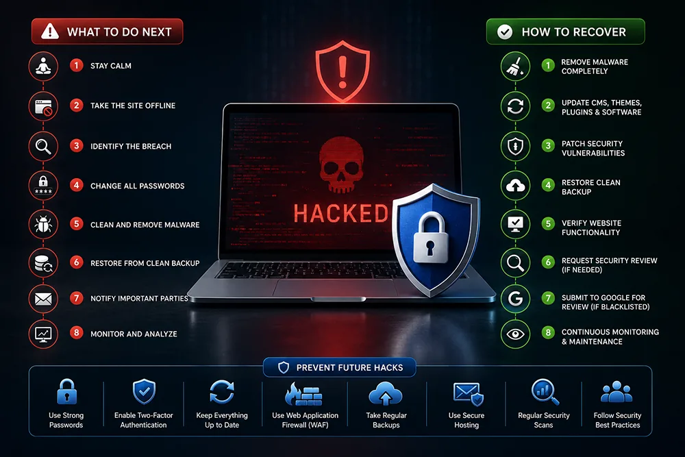 My Website Got Hacked - What to Do Next and How to Recover Webomatic