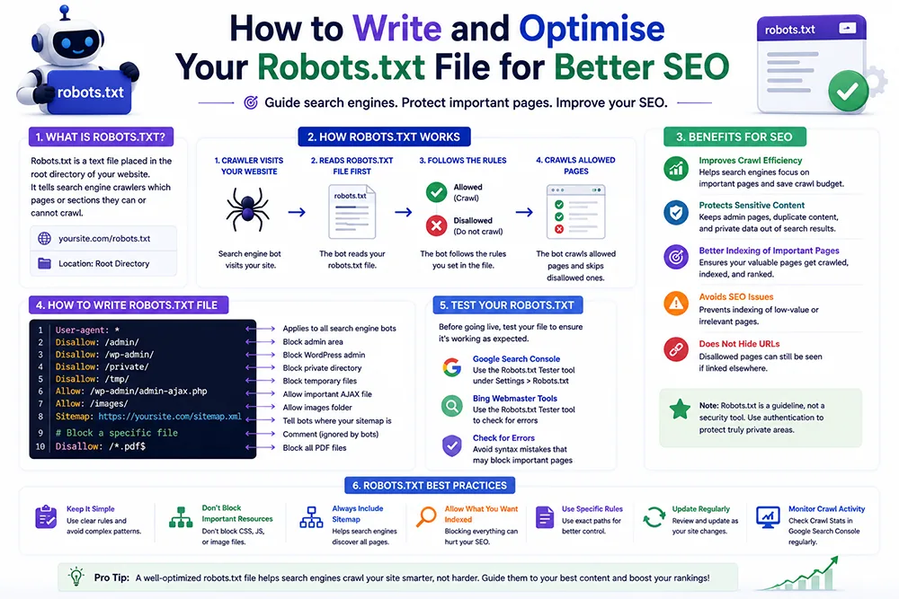 How to Write and Optimise Your Robots.txt File for Better SEO Webomatic