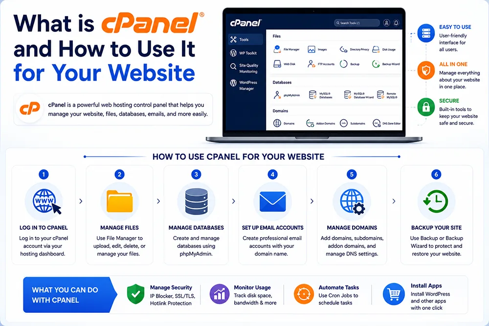 What is cPanel and How to Use It for Your Website Webomatic
